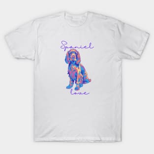 Spaniel Love bright colorful T-Shirt